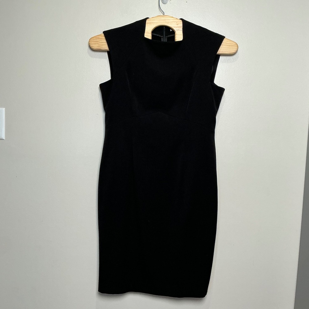 MM.LaFleur Sheath Dress Women 14 Black Sleeveless Career Party